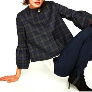 Zara basic plaid jacket